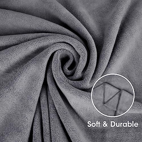 JML Microfiber Bath Towel Set 6 Pack - Grey Yellow Green