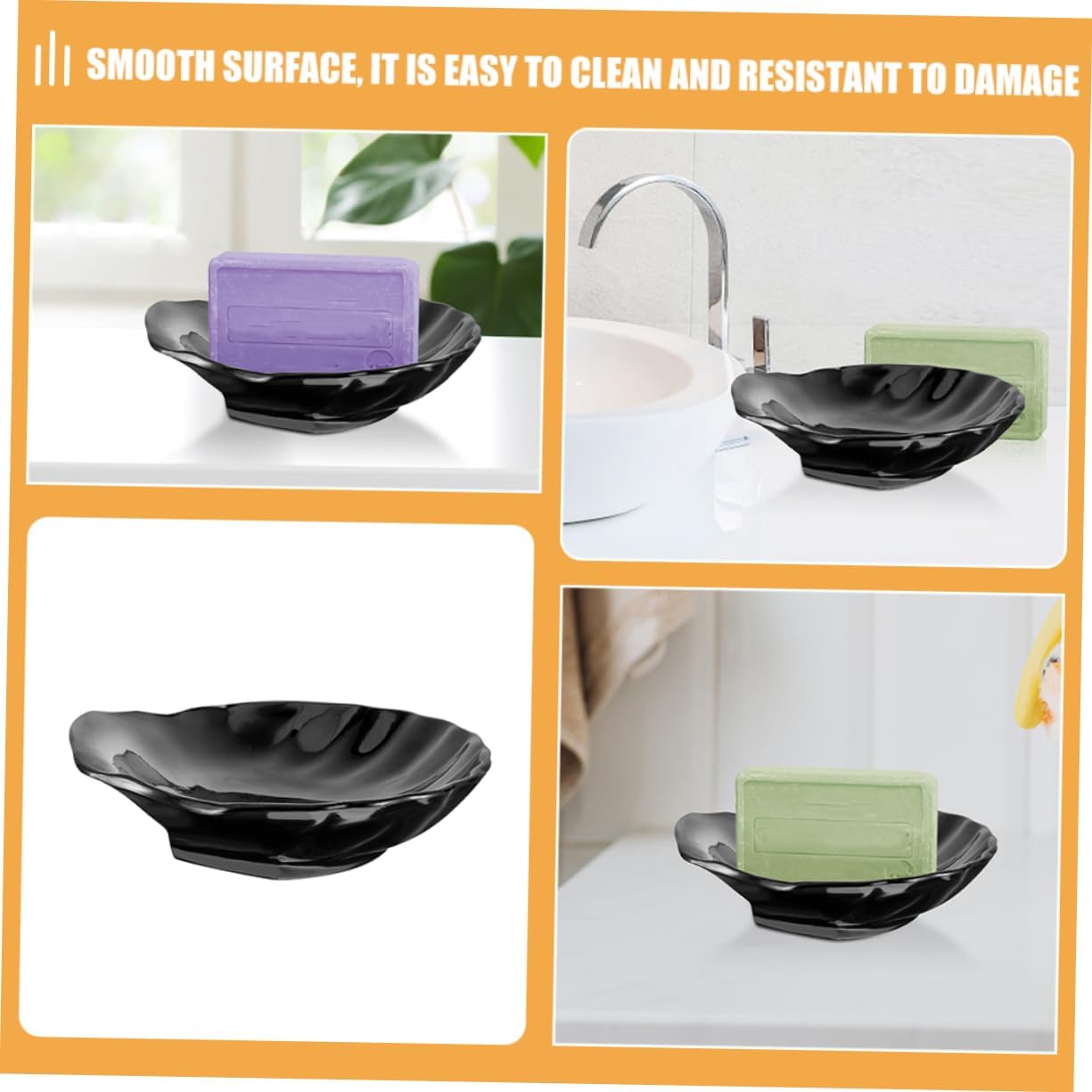 Ciieeo 2pcs Shell Soap Holder for Bathroom Kitchen
