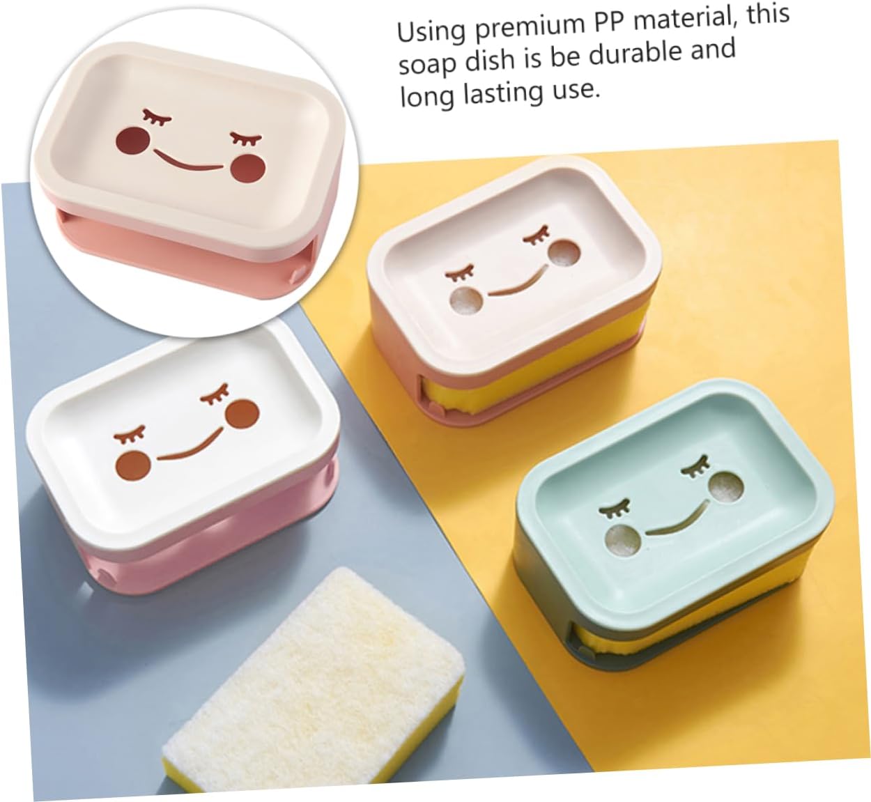 Amosfun Wall Mount Soap Holder with Draining Design