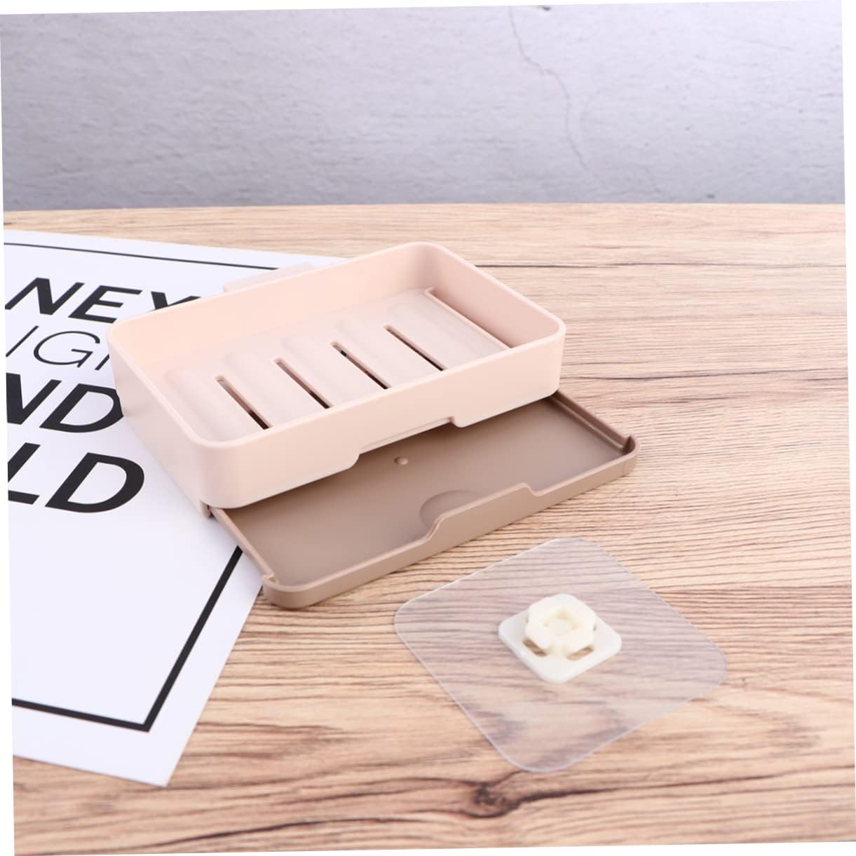 WESIEVYA Wall-Mounted Soap Dish Khaki