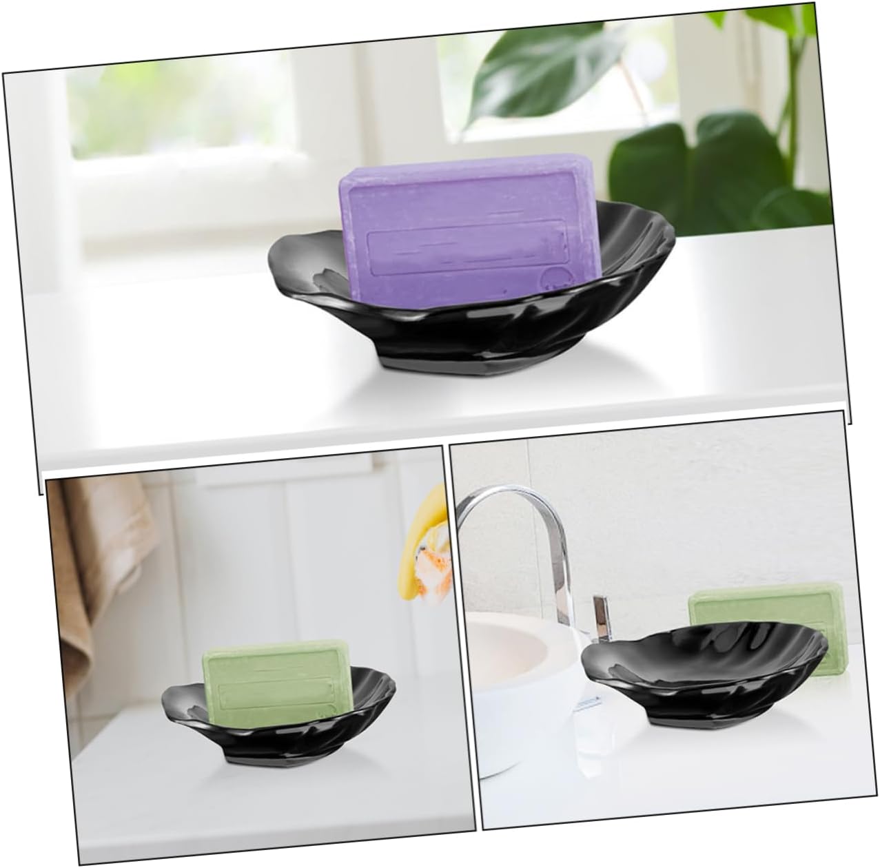 Alipis Shell Soap Dish Sturdy Plastic Bathroom Holder 1