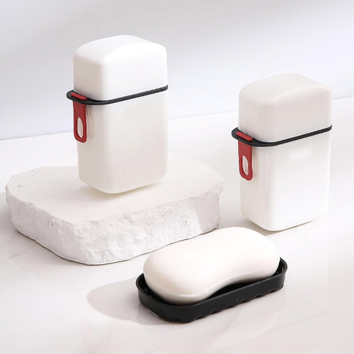 Loyliawa Portable Soap Box with Drainage and Lock