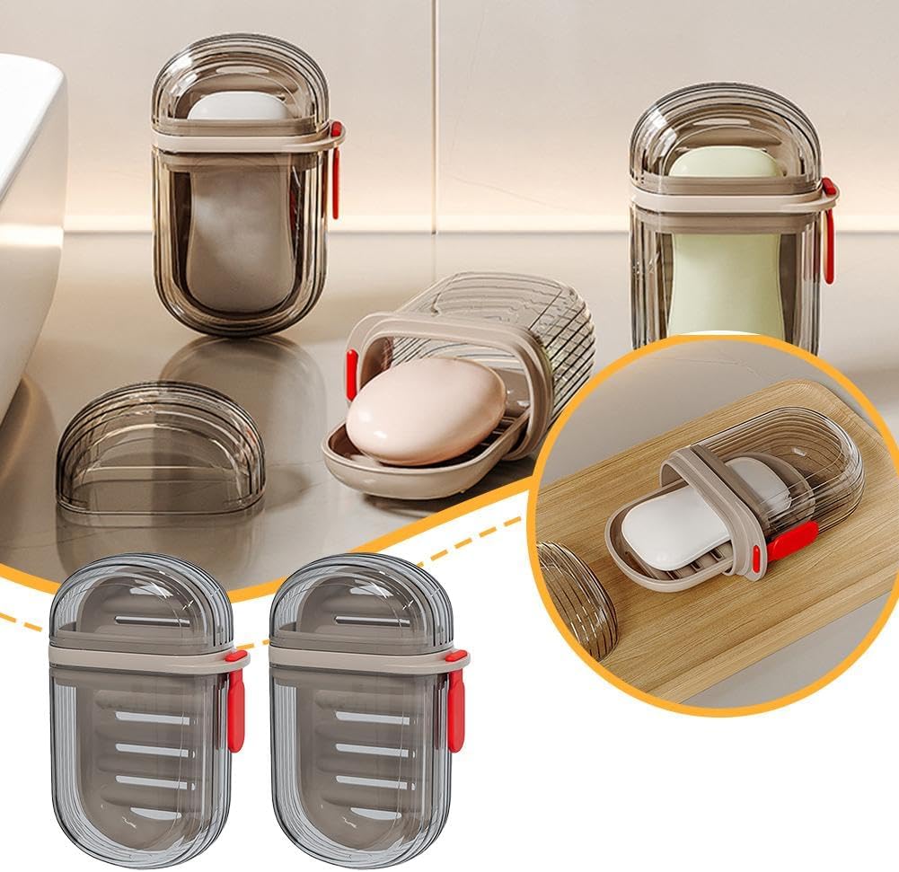 ZHOSXRC Travel Soap Case with Lid - Portable and Waterproof