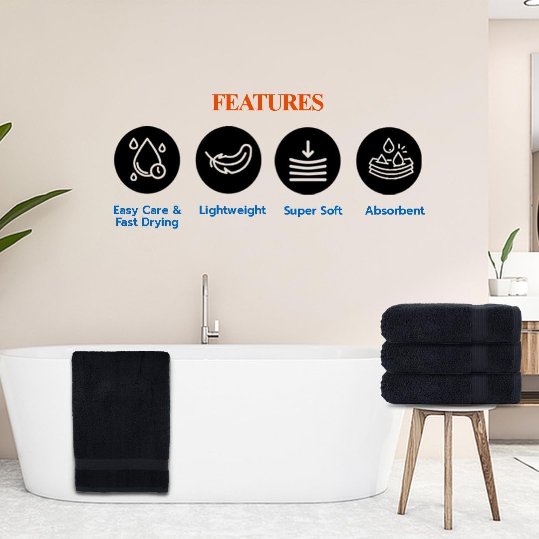 Textila Bath Towels - 30x60 Inch Pack of 4