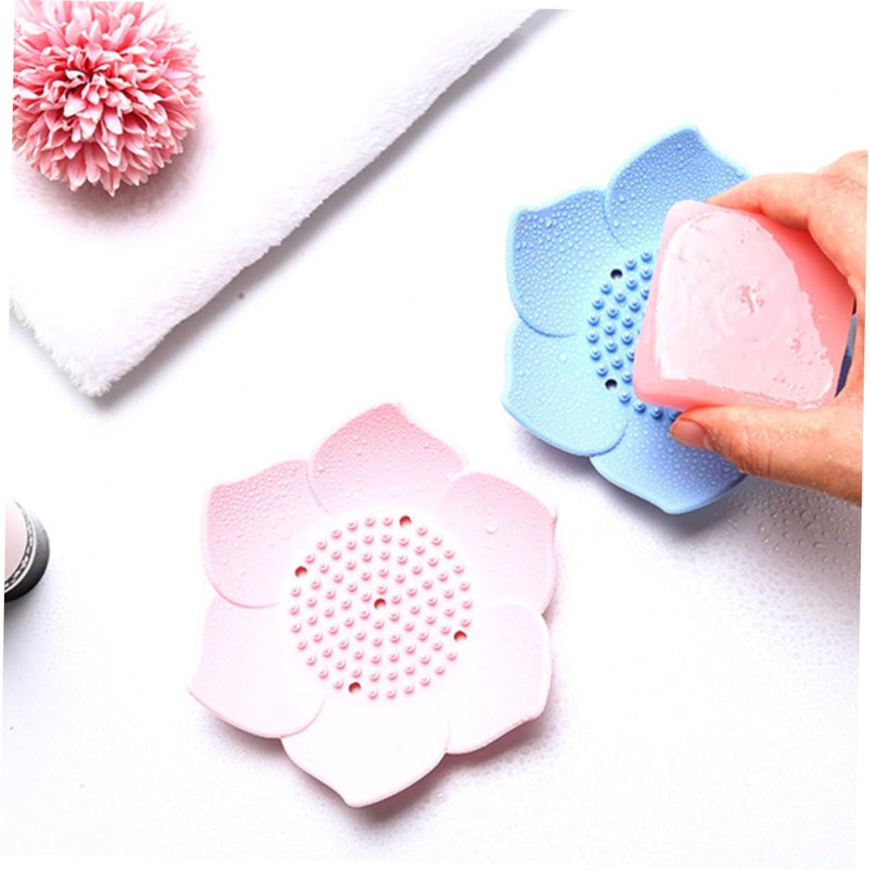 MAGICLULU 2 Pcs Silicone Soap Dish Holder for Shower Wall
