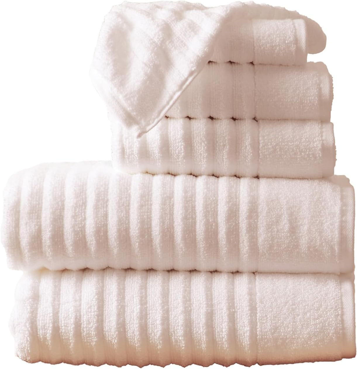 Great Bay Home Blush Bath Towel Set - 6 Piece Luxury Cotton