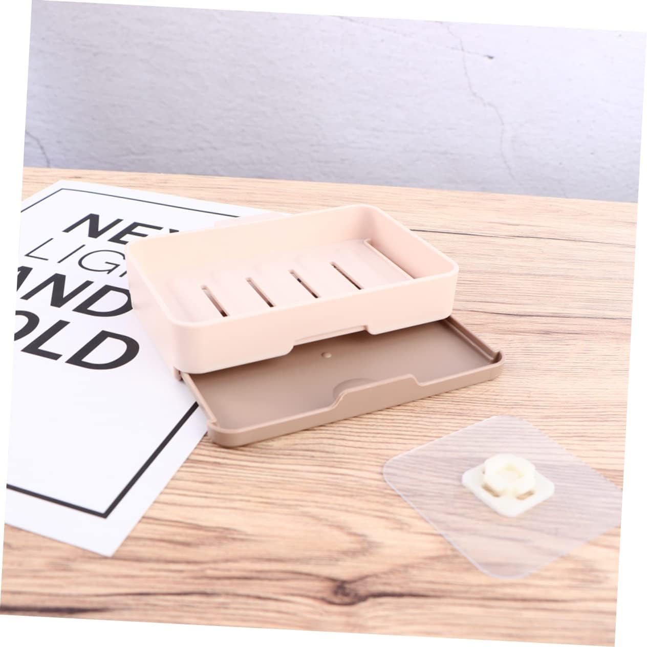 Amosfun Wall-Mounted Drain Proof Soap Dish Holder