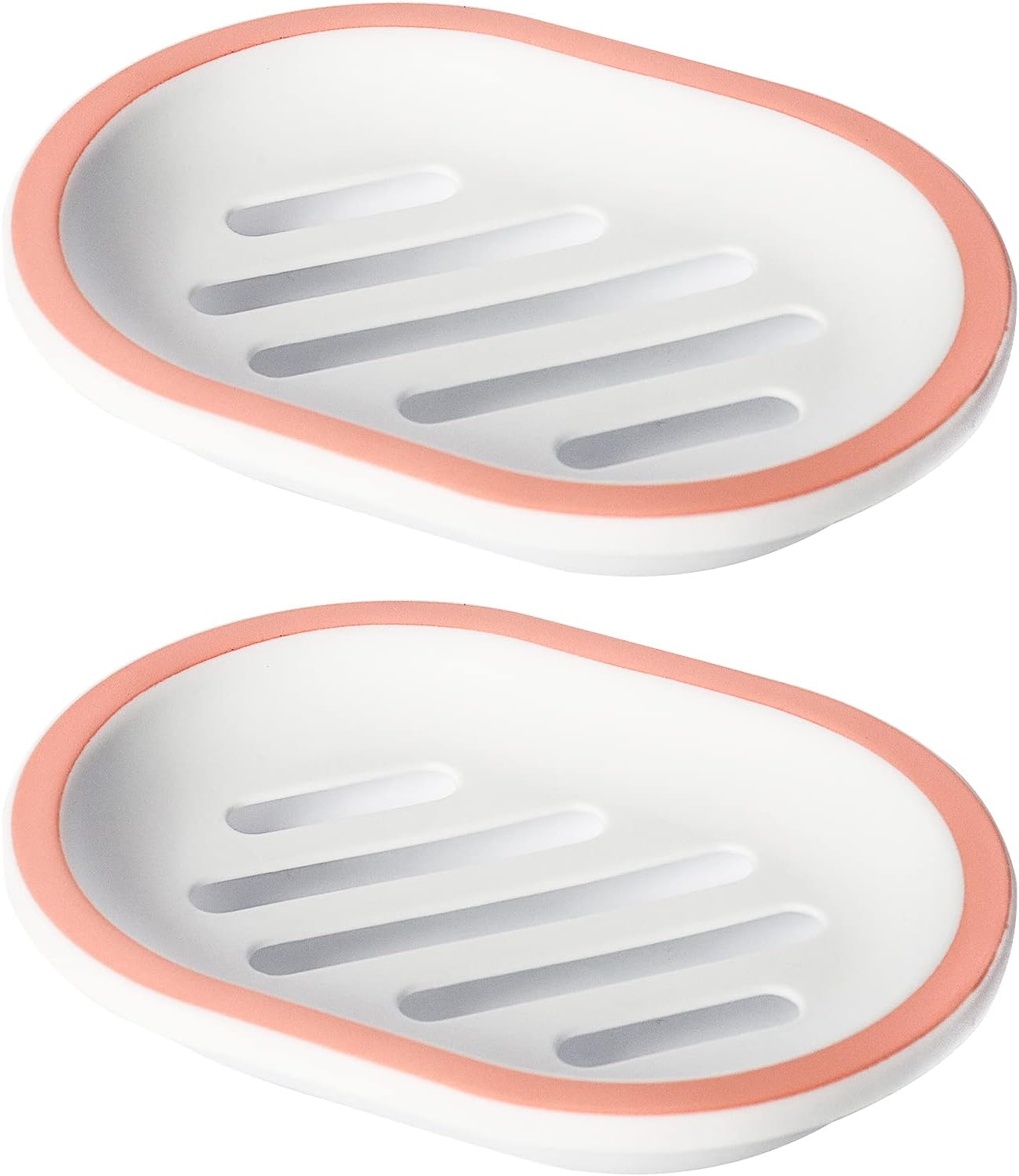 Topsky 2-Pack Soap Dish with Drain and Dry