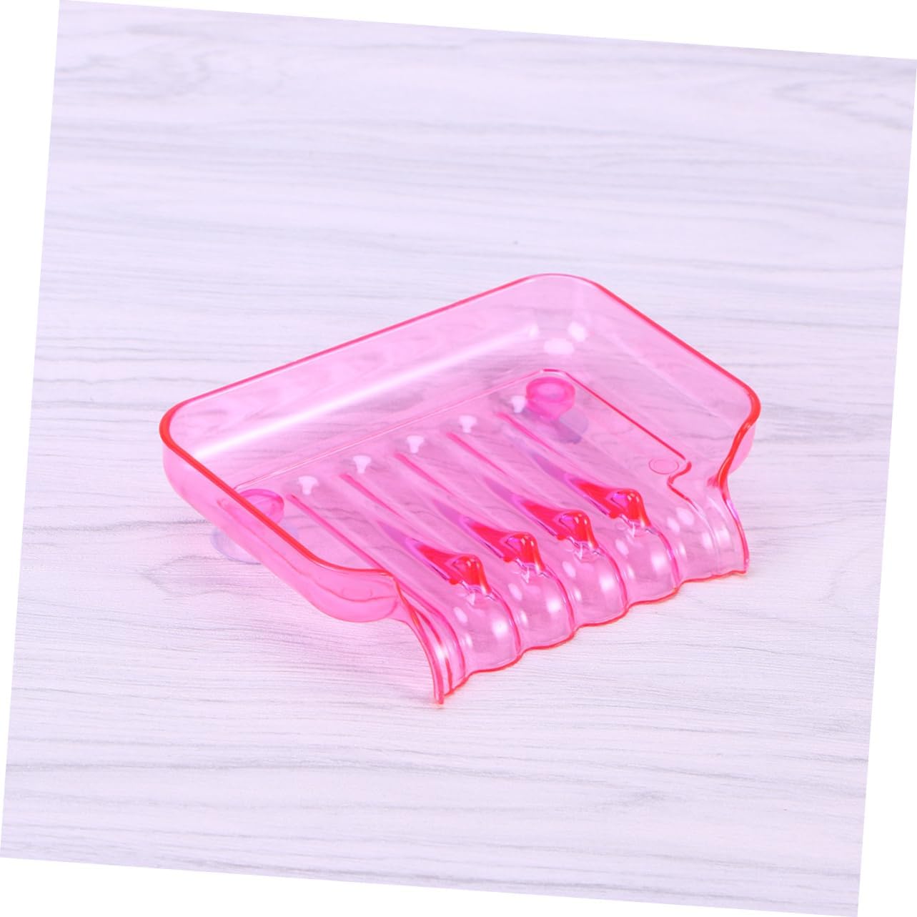 Luxshiny Clear Soap Dish Holder with 2 Suckers