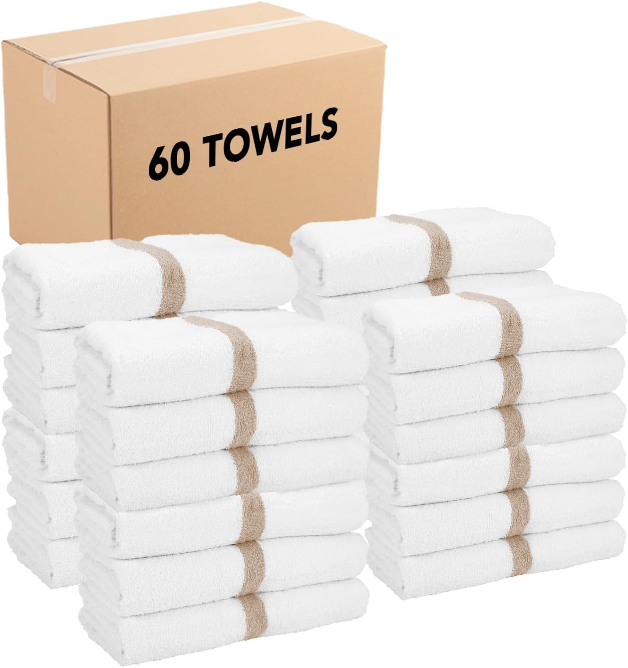 Arkwright White Bath Towel - 22 x 44 in - Pack of 6