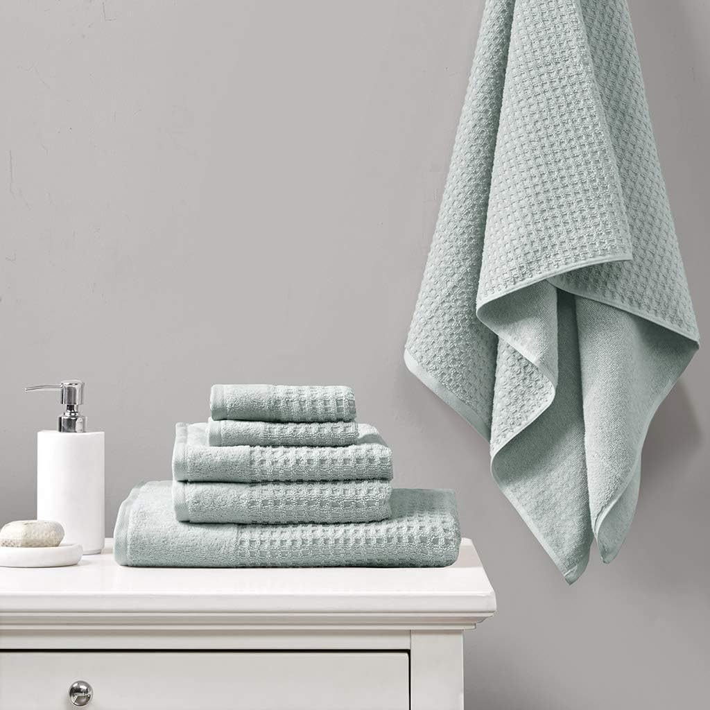 Madison Park Spa Waffle Cotton Towel Set 6 Piece
