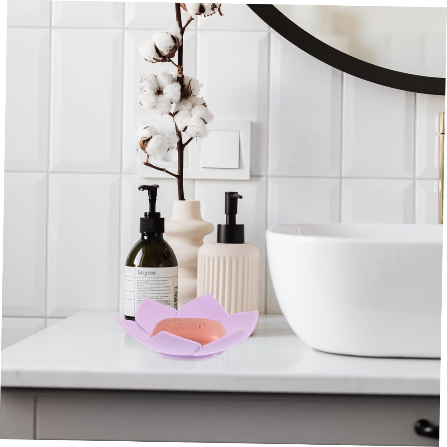 VICASKY 2pcs Non-Slip Soap Holder with Drainage