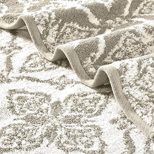 Modern Threads Amaris 6-Piece Reversible Yarn Dyed Jacquard Towel Set - Khaki
