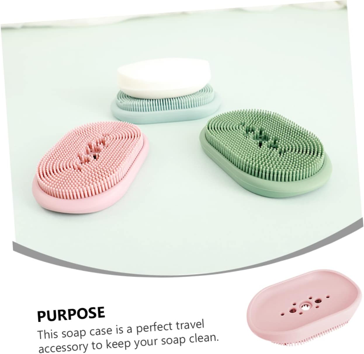 Cabilock Silicone Soap Dish with Drain Bar Holder 1