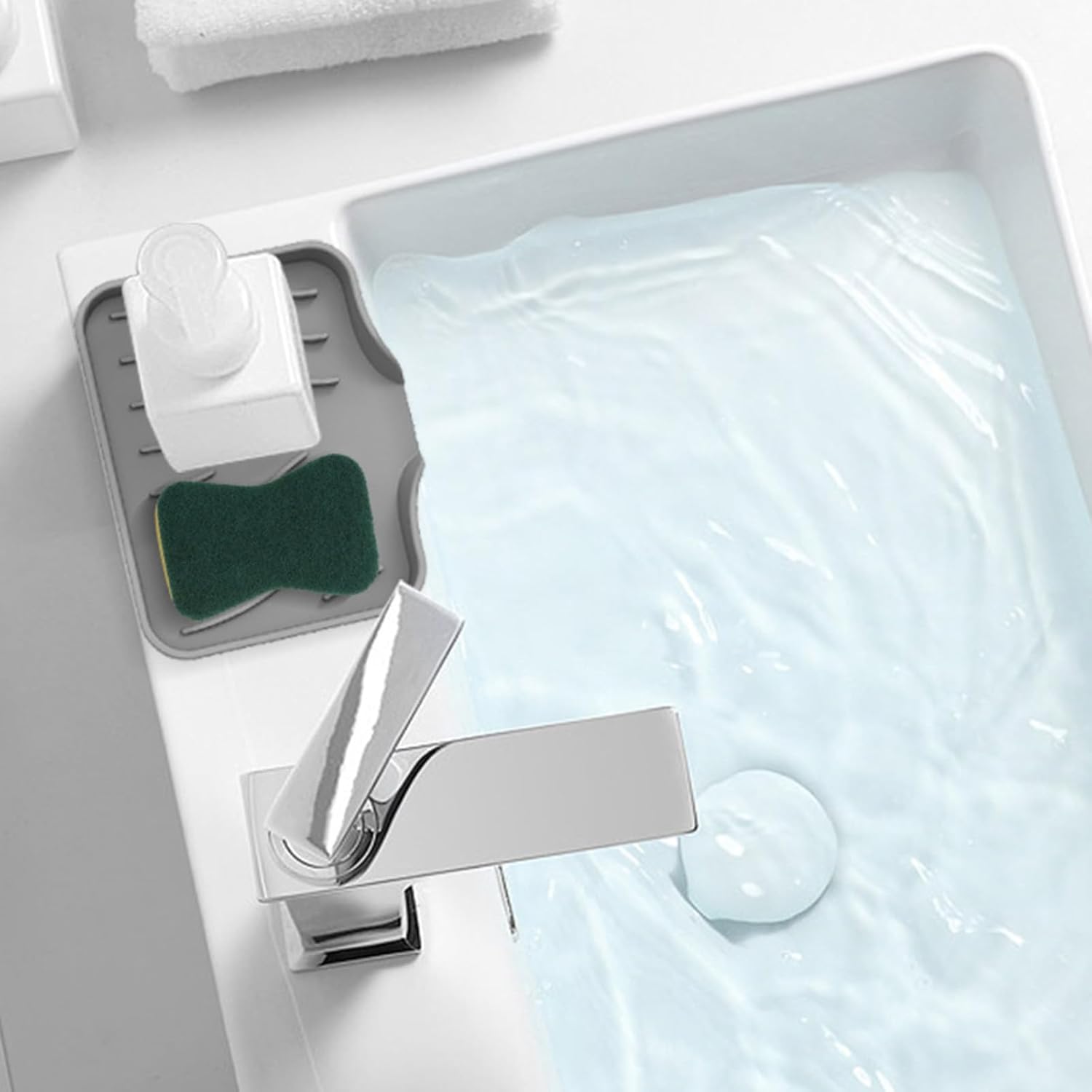 Ozeau Kitchen Sink Soap Sponges Tray Holder