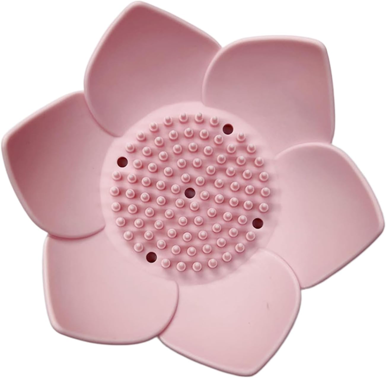 Curfair Pink Lotus Soap Dish with Non-Slip Base