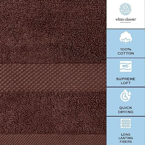 White Classic Luxury Bath Towels 30x56 4 Pack