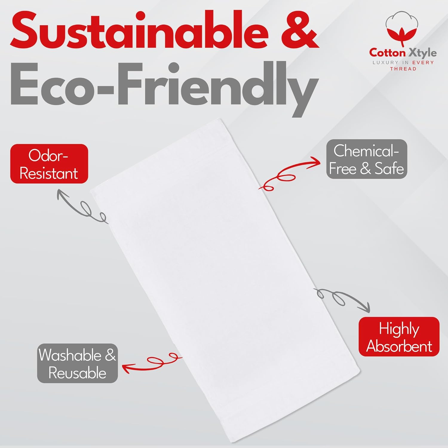 Cotton Xtyle Luxury 100 Cotton Bath Towels Pack of 2