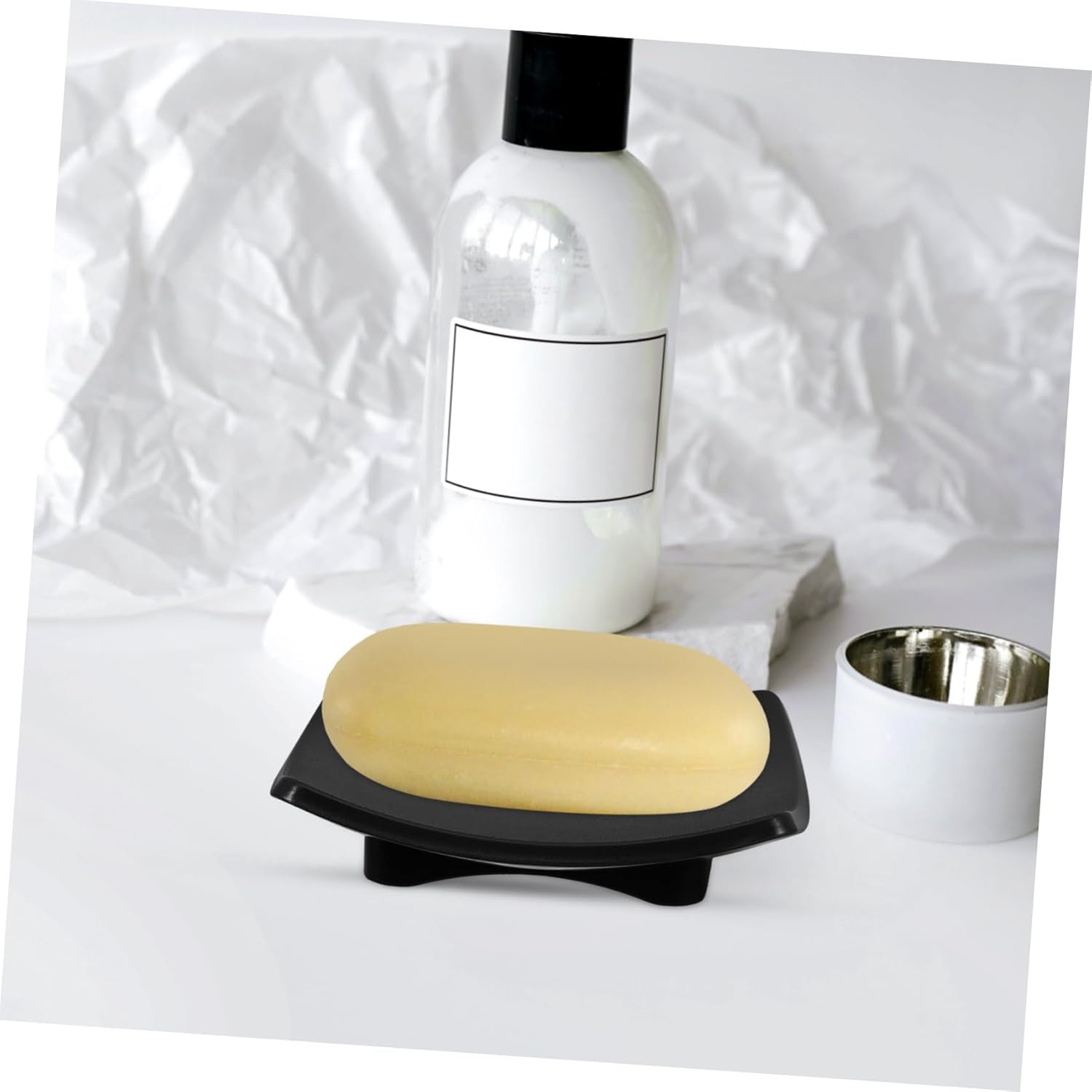 Zerodeko Large Black Curved Soap Holder
