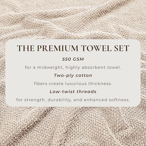 Great Bay Home Taupe Bath Towels 4 Pack 54x27