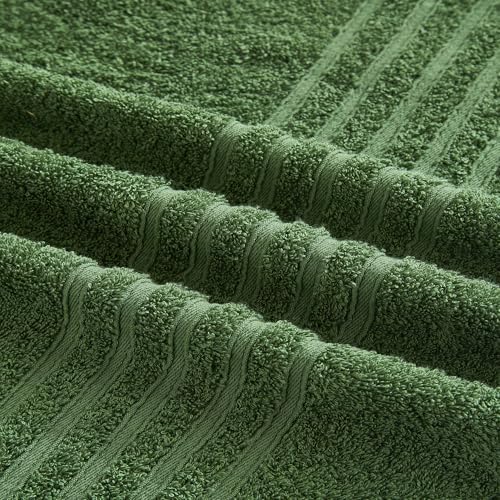 Aibaser Premium Cotton Bath Towels Set 27 x 54 Inches Green