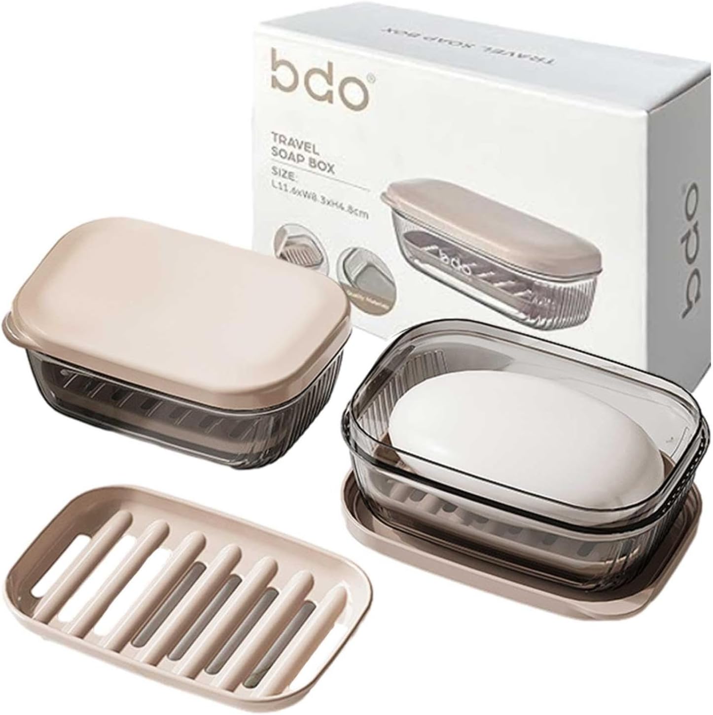 Travel Soap Case with Leakproof Lid and Drainage