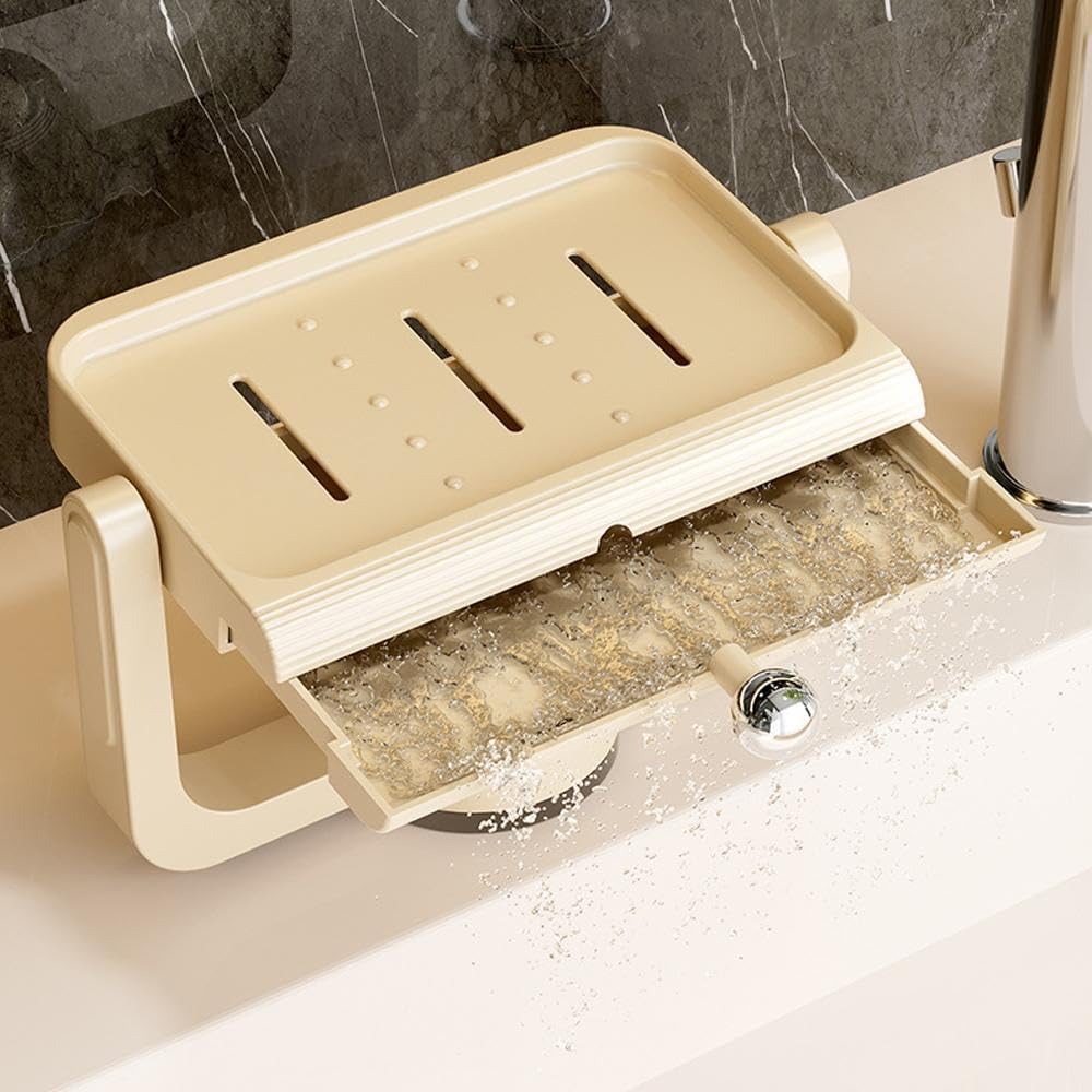 Rotating Suction Soap Holder 360 Rotate Space-Saving Drainage Pink