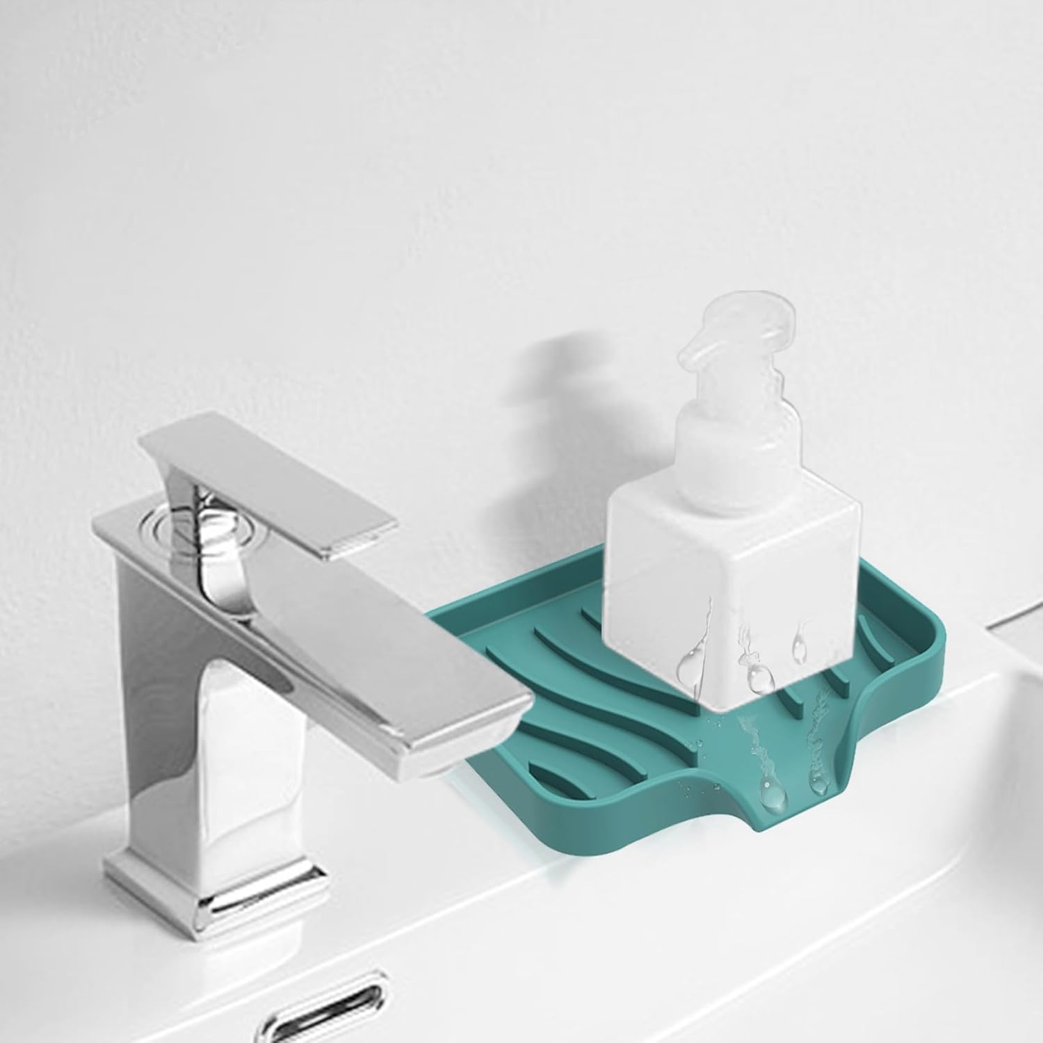Silicone Soap Dish Self-Draining Holder - Durable Elegant Black