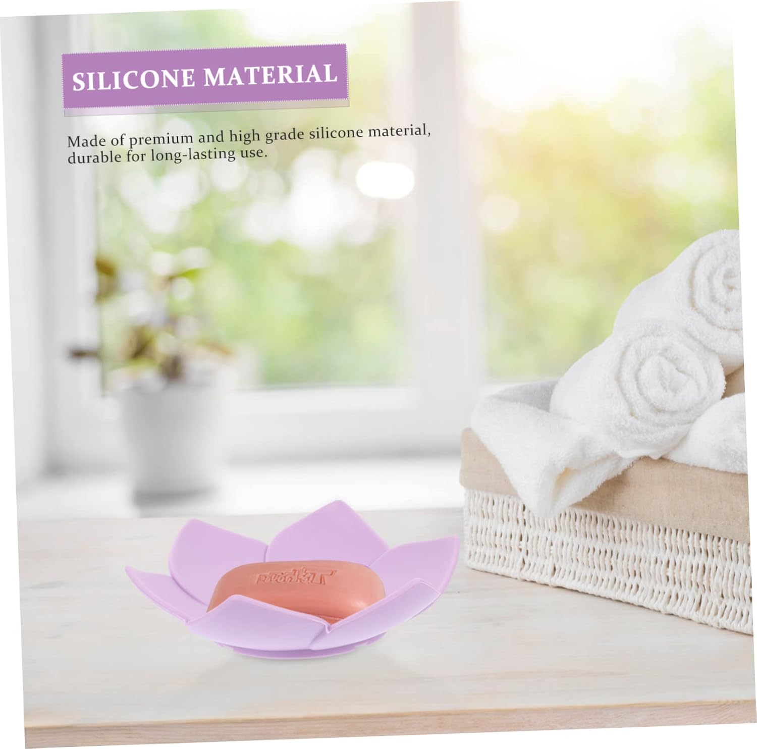 VICASKY 2pcs Non-Slip Soap Holder with Drainage