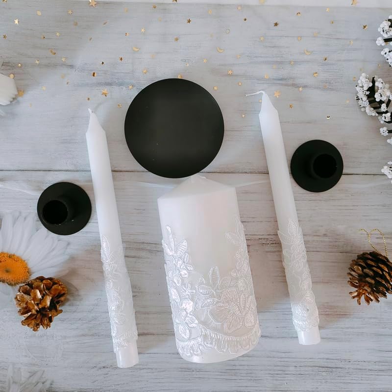 Babymati Unity Wedding Candles Set with Holder