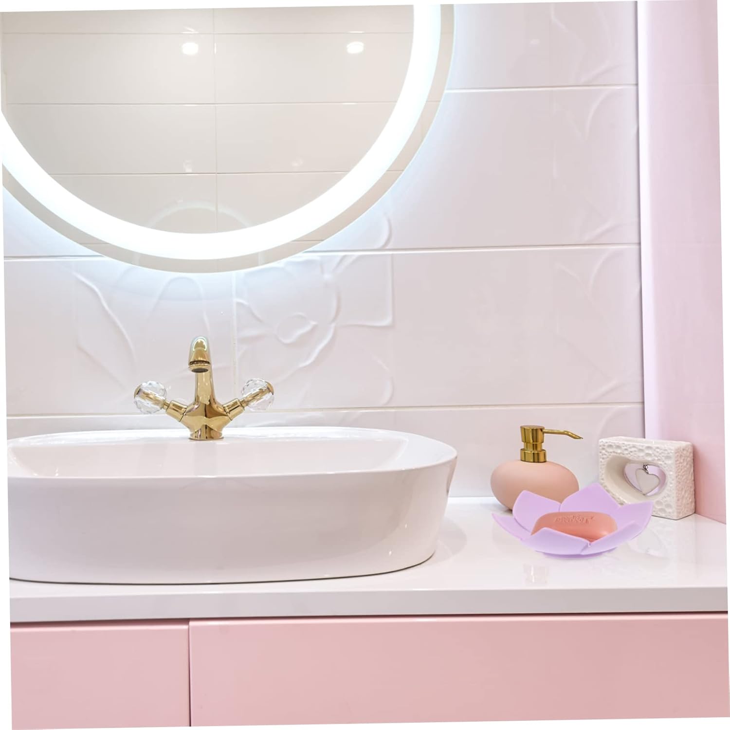 VICASKY 2pcs Non-Slip Soap Holder with Drainage