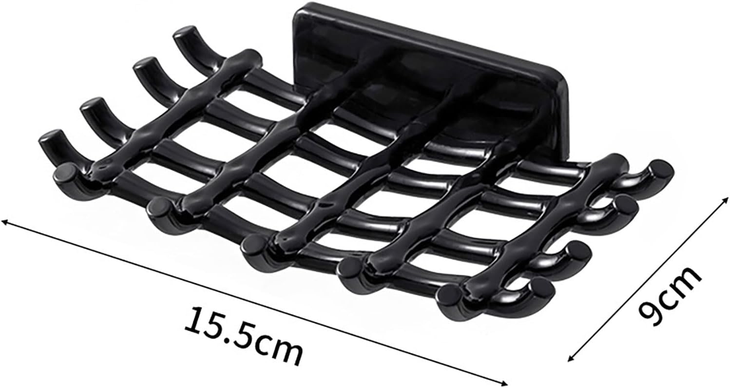 Loyliawa Soap Rack with Multi Hooks and Quick Drainage