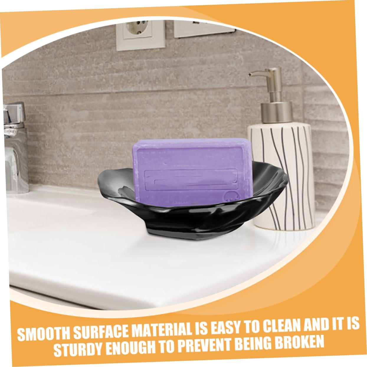 ABOOFAN 2pcs Elegant Sturdy Plastic Soap Dish Set