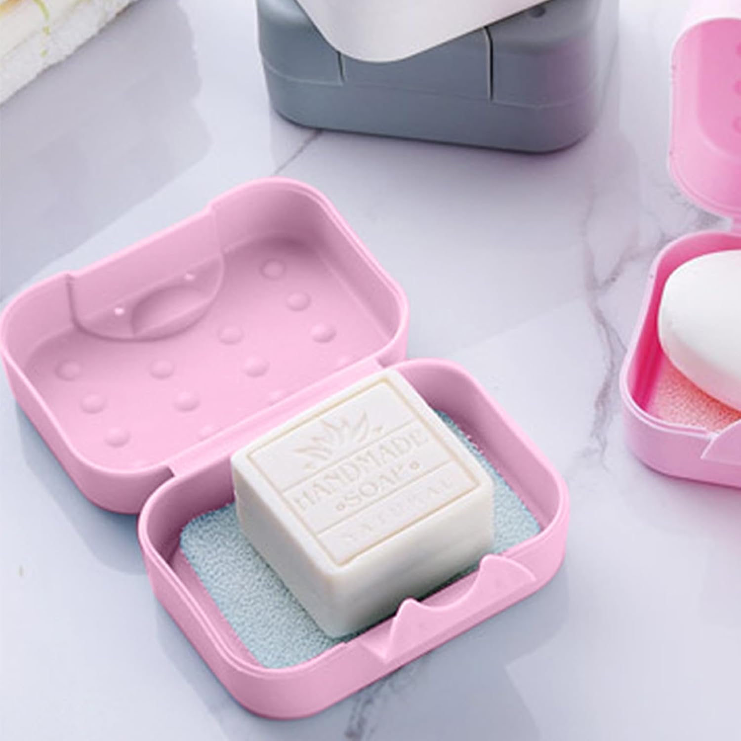 Leakproof Soap Holder with Lid for Bathroom and Travel