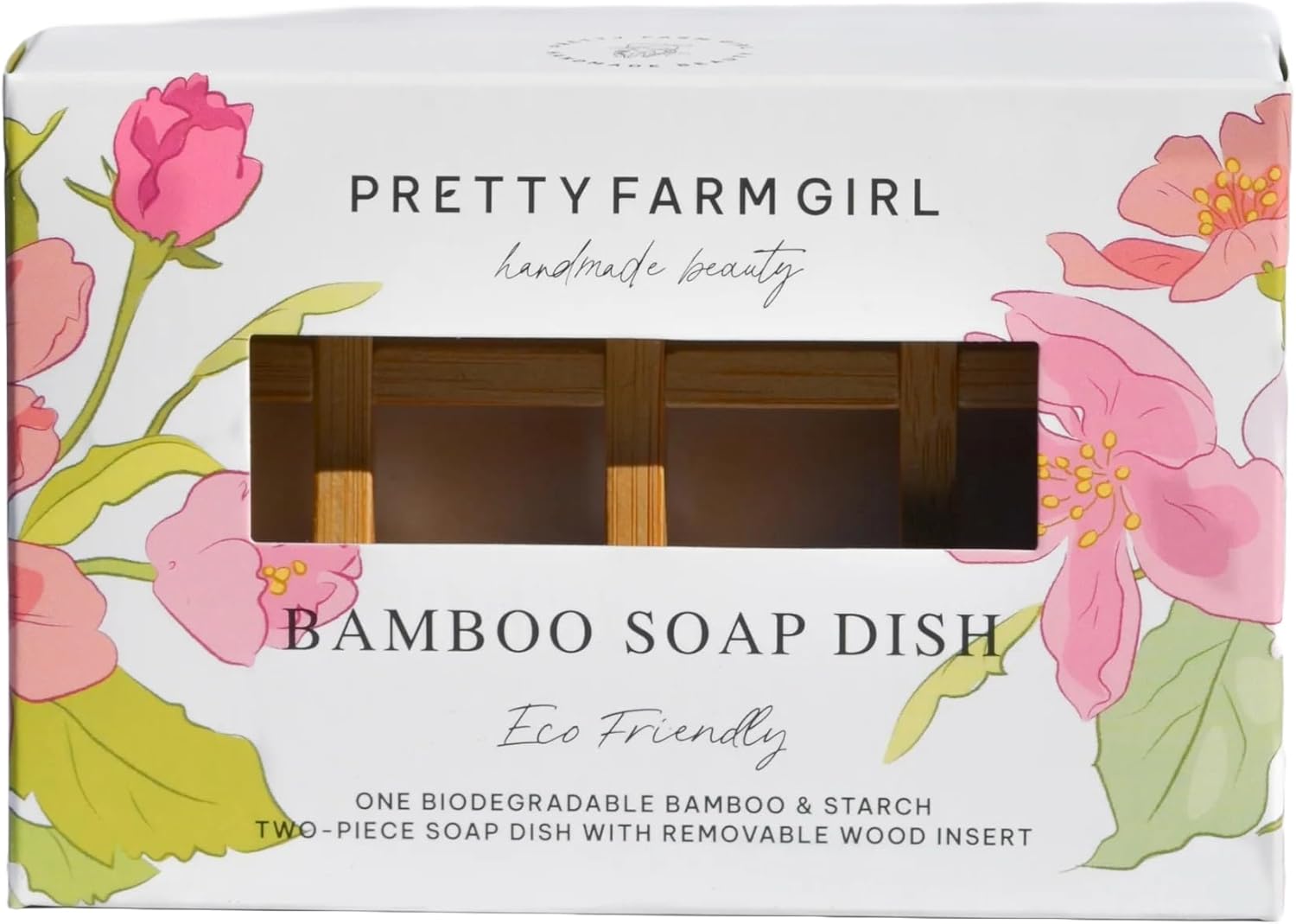 Pretty Farm Girl Soap Dish Durable Natural Wood Design