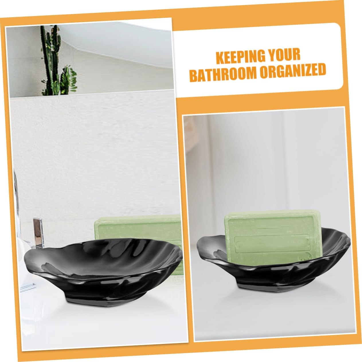 Ciieeo 2pcs Shell Soap Holder for Bathroom Kitchen