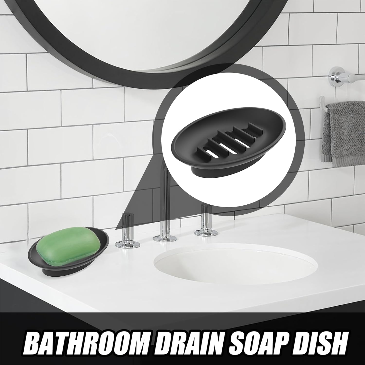 Silicone Soap Dish for Shower Bar Holder Tray - 492x331in