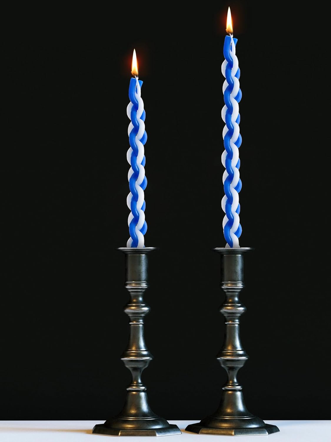 24 Pack Braided Shabbat Candle Set for Havdalah