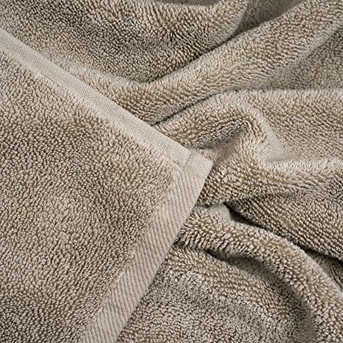 6PC Towel Set - Premium Cotton Bath Towels in Taupe