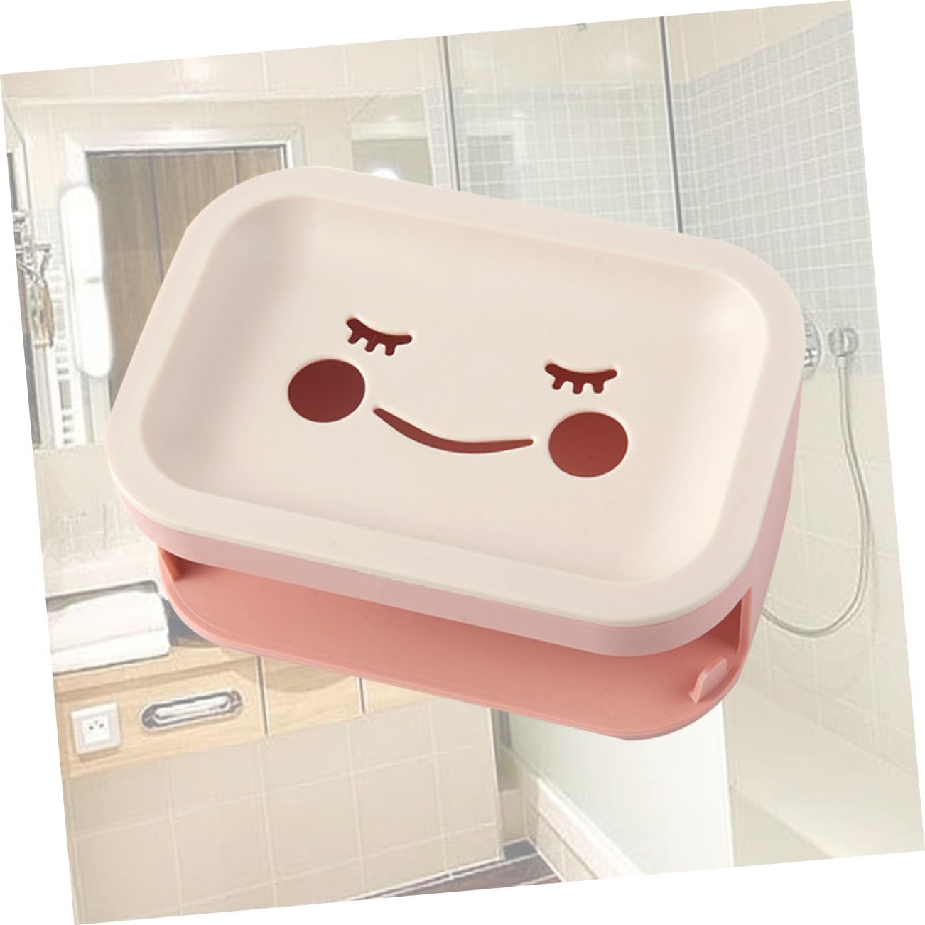 BRIGHTFUFU Double Layer Soap Holder for Bathroom and Kitchen