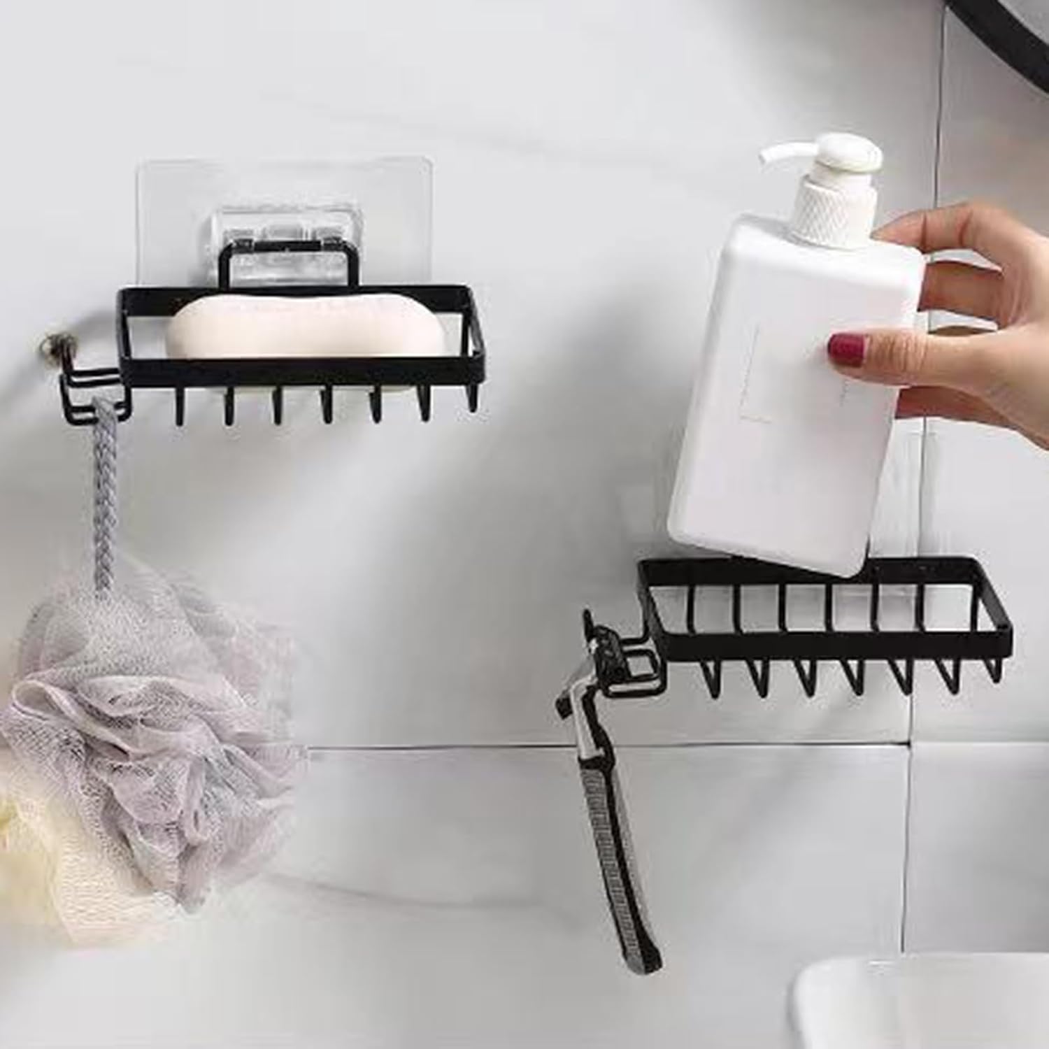 Grebest Stainless Steel Soap Loofah Holder Wall Mount 1pc
