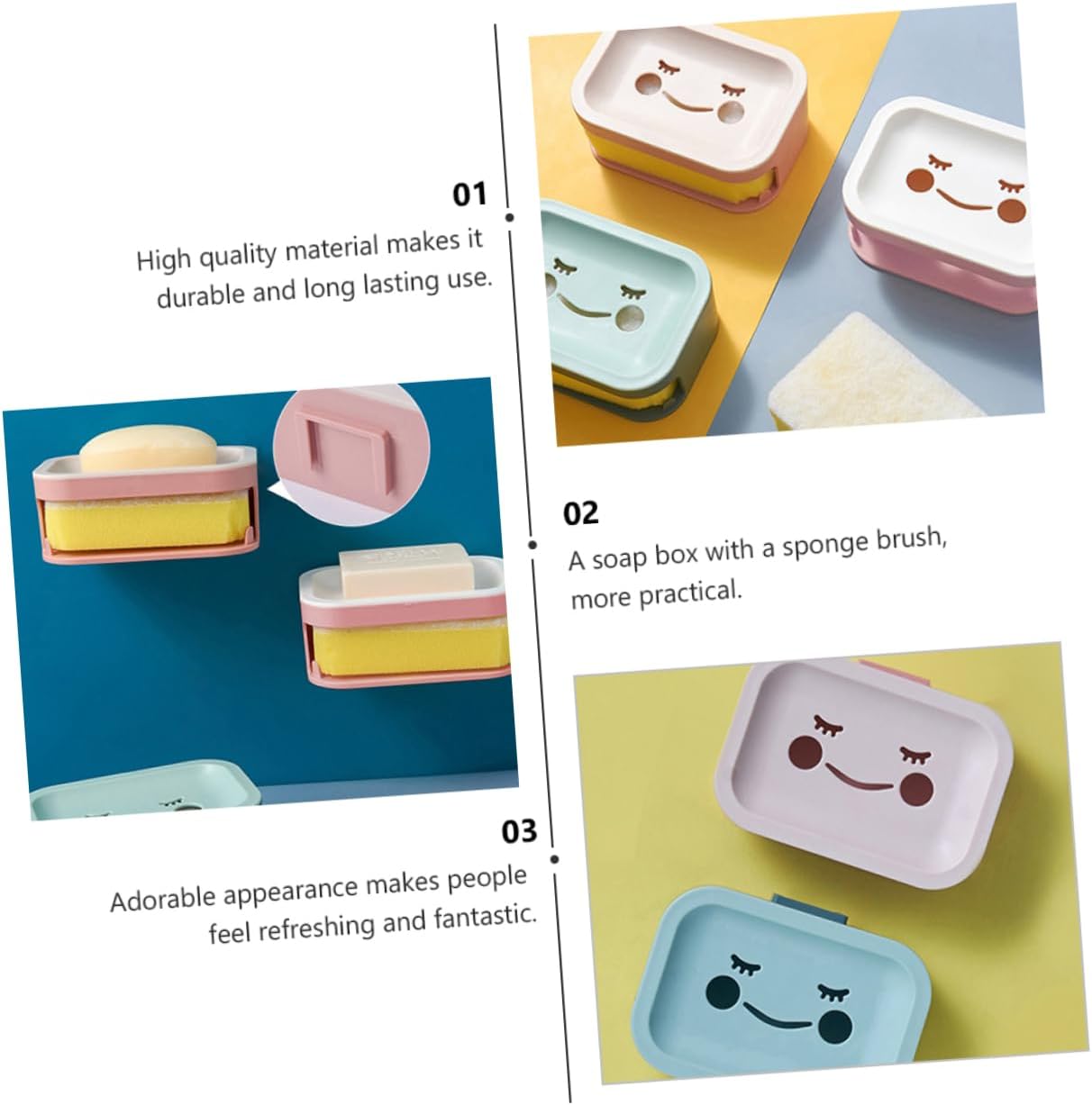 Double Layer Wall-Mounted Soap Dish with Drainage