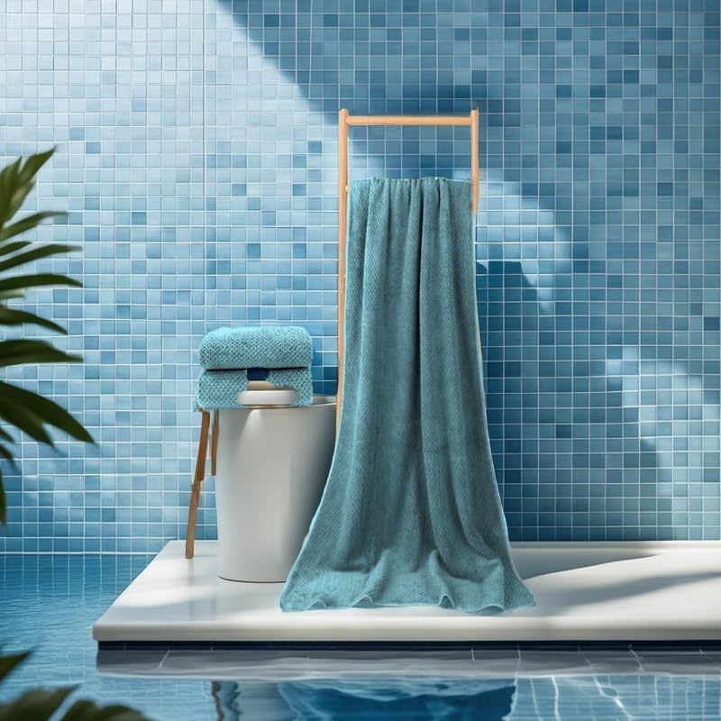 2-Pack Microfiber Bath Towels - Ultra Soft 3X Absorbency