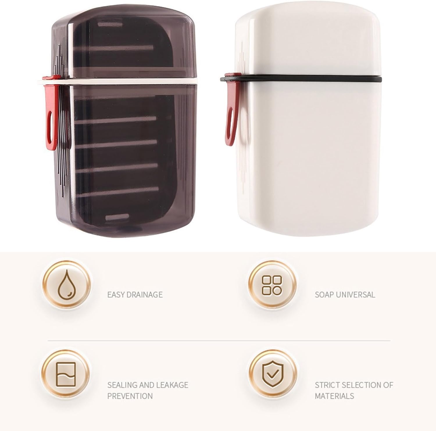 Loyliawa Portable Soap Box with Drainage and Lock