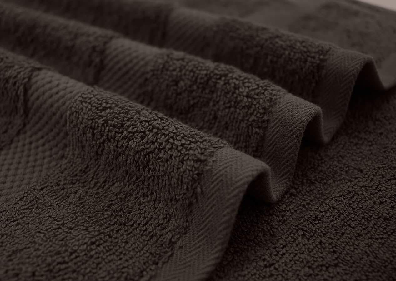 DAN RIVER 100 Cotton Bath Towels 4-Pack Brown 27x54 Inches