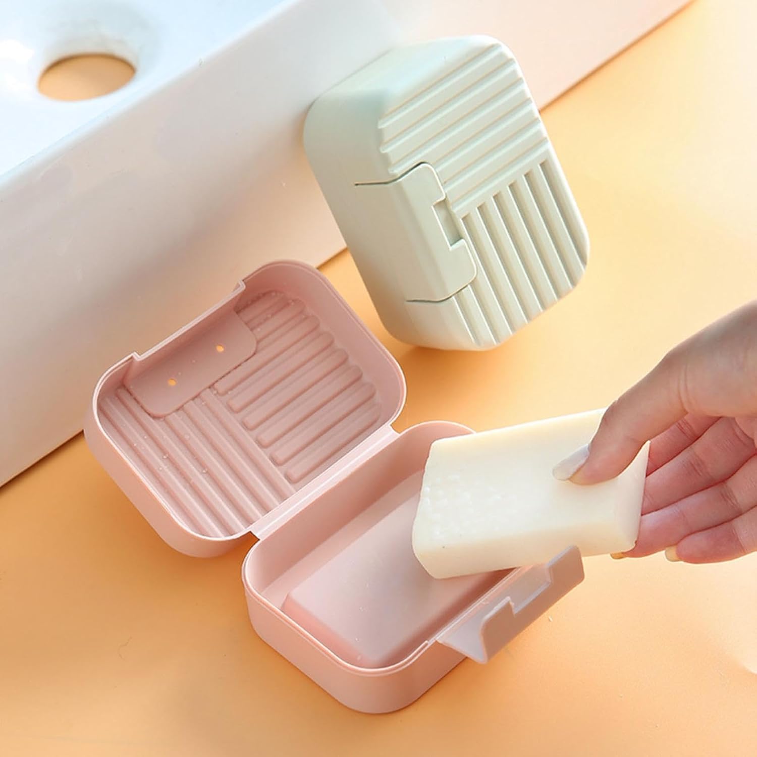 Travel Soap Case Box with Lid Portable and Leak Proof