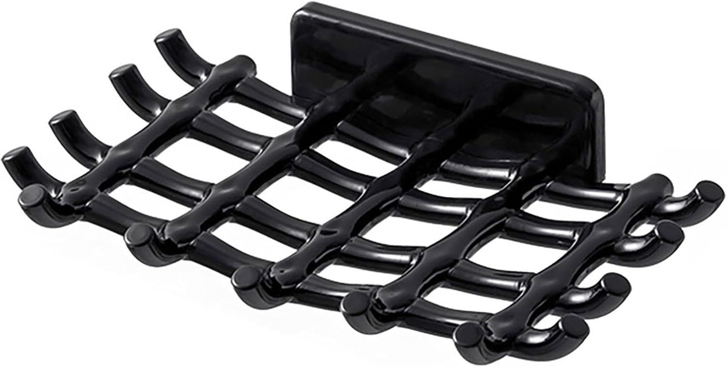 Loyliawa Soap Rack with Multi Hooks and Quick Drainage