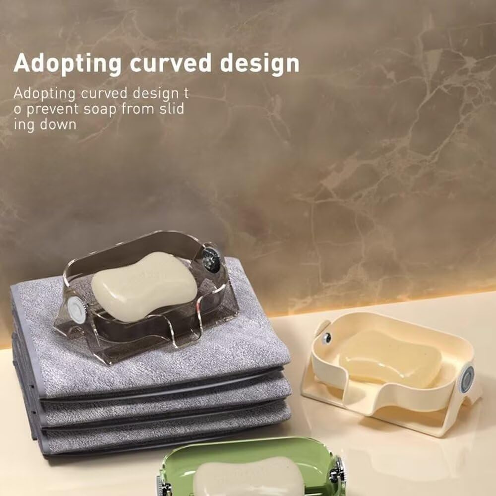 FABEILAI Soap Dish with Drain Black