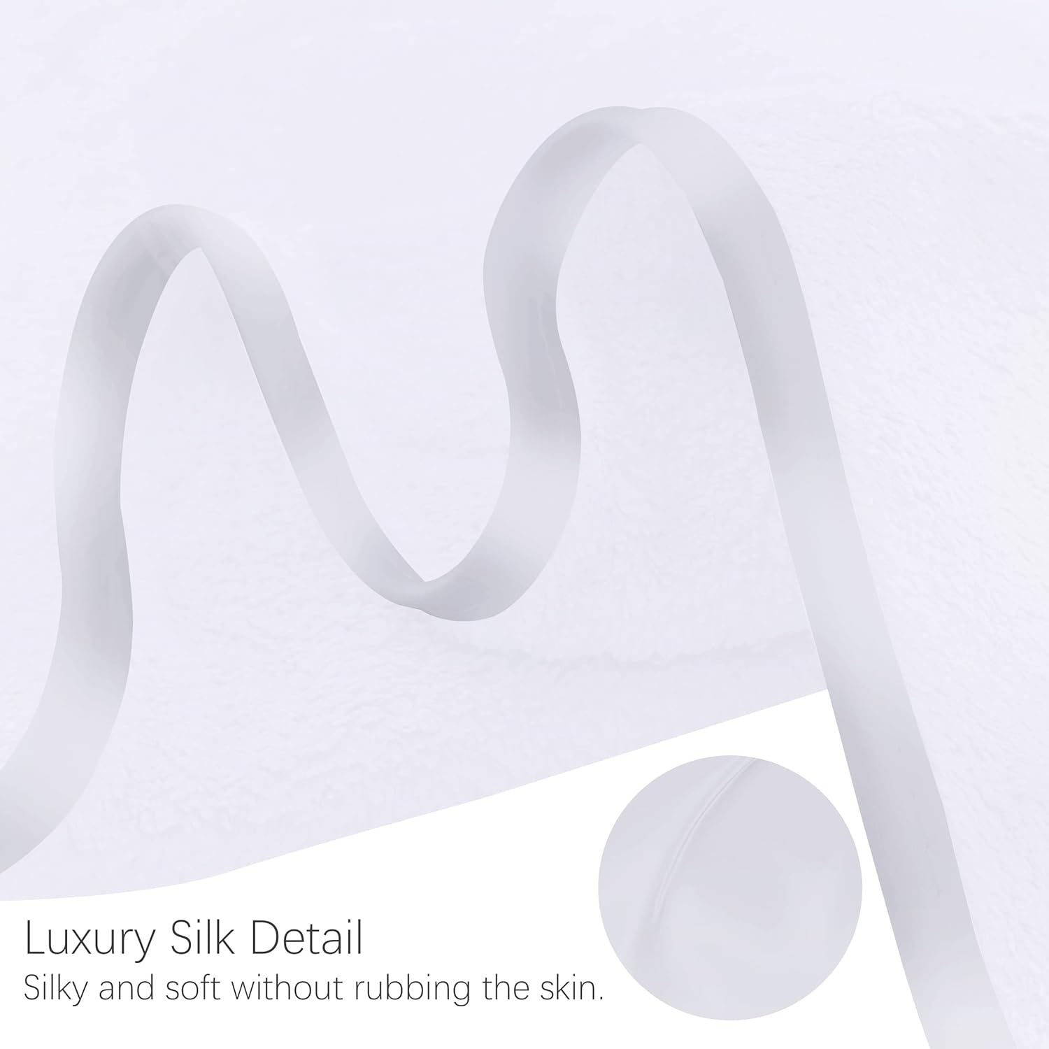 TENSTARS Luxury Silk Hemmed Microfiber Towels - Set of 6 16x28 Inch White