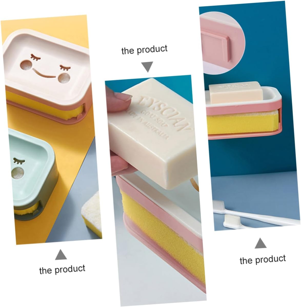 Double Layer Wall-Mounted Soap Dish with Drainage